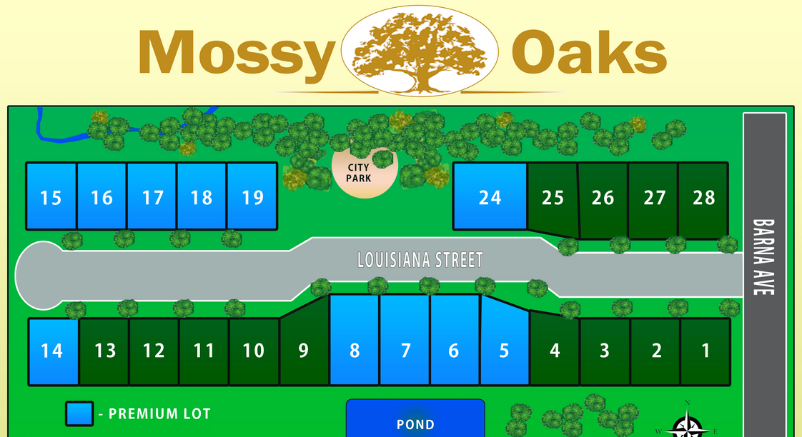 Mossy Oaks Community in Titusville Florida 32780 - Plat Map