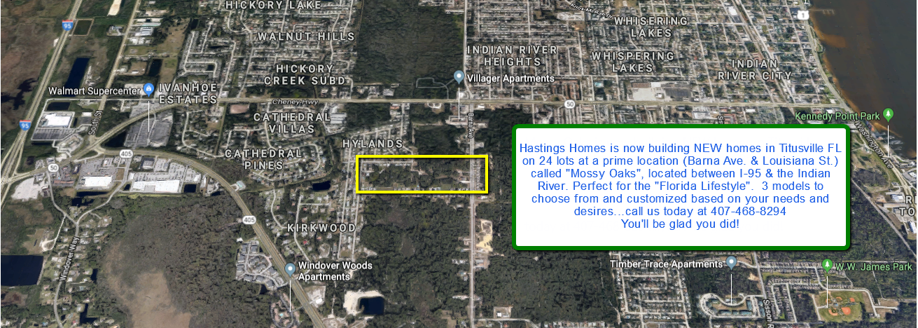 Mossy Oaks-New Homes For Sale in Titusville Florida 32780